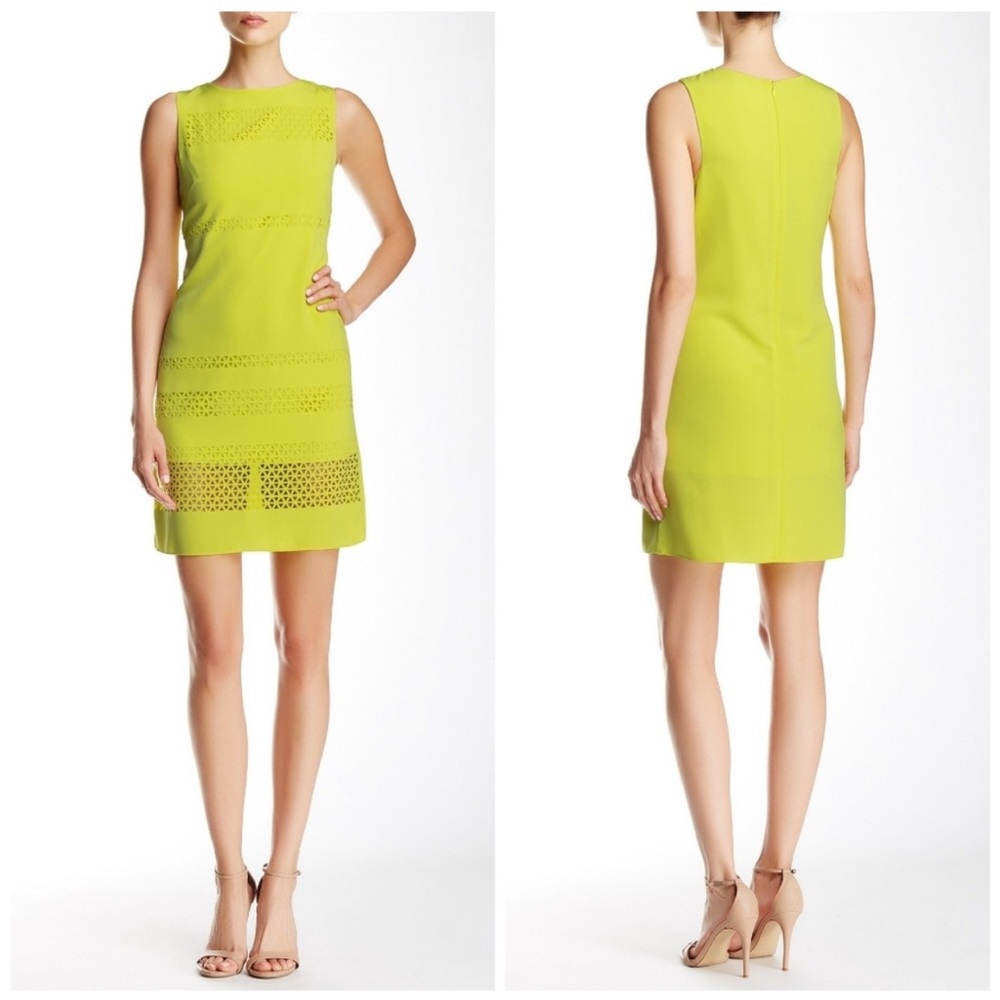 Julia Jordan Lime Green Sleeveless Dress